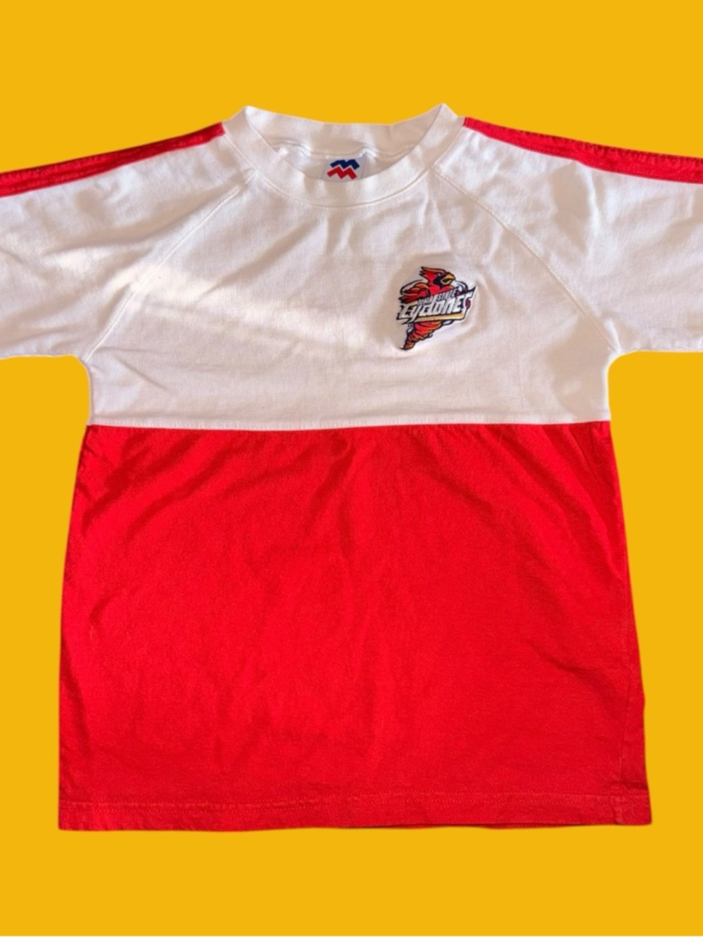 Vintage 1990s Mighty Mac Sports Iowa State Cyclones Color Block Warm Up Youth M